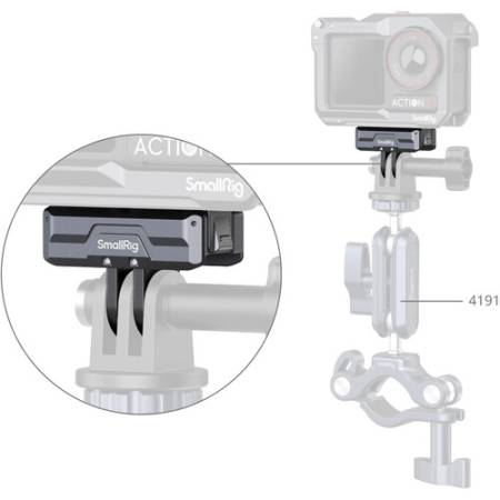 SmallRig 3662B - adapter, magnetyczna szybkozłączka do DJI Osmo Action / Osmo 360 - przykład użycia